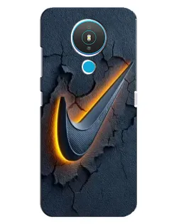Чехол для Nokia 1.4 с картинкой «Объемный логотип Найк»