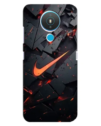 Чехол для Nokia 1.4 с картинкой «Nike — эффект разломов»
