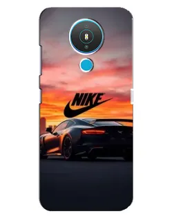 Чехол для Nokia 1.4 с картинкой «Nike и суперкар»