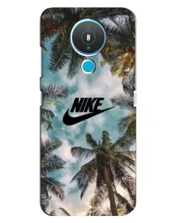Чехол для Nokia 1.4 с картинкой «Тропический принт Nike»