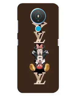Чехол для Nokia 1.4 с картинкой «LV и Микки Маус»