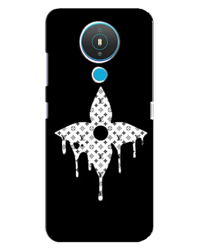 Чехол для Nokia 1.4 с картинкой «Цветочная монограмма»