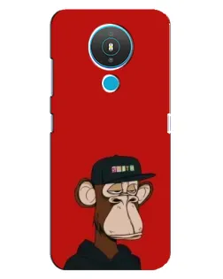 Чехол для Nokia 1.4 с картинкой «Bored Ape — красный фон»