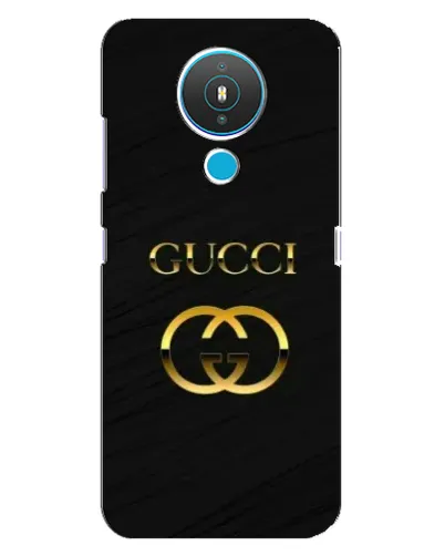 Чехол для Nokia 1.4 с картинкой «Золотой логотип Gucci»