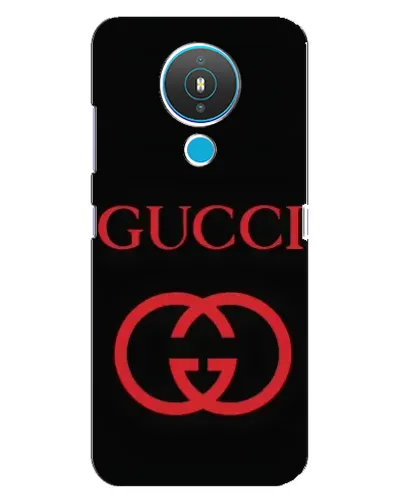 Чехол для Nokia 1.4 с картинкой «Gucci — красный логотип»
