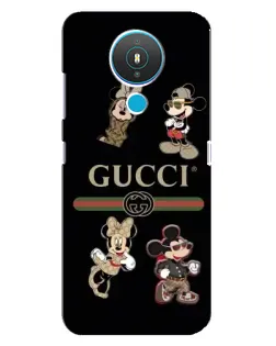Чехол для Nokia 1.4 с картинкой «Gucci — герои Disney и монограмма»