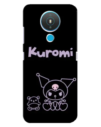 Чехол для Nokia 1.4 с картинкой «Kuromi — черный минимализм»