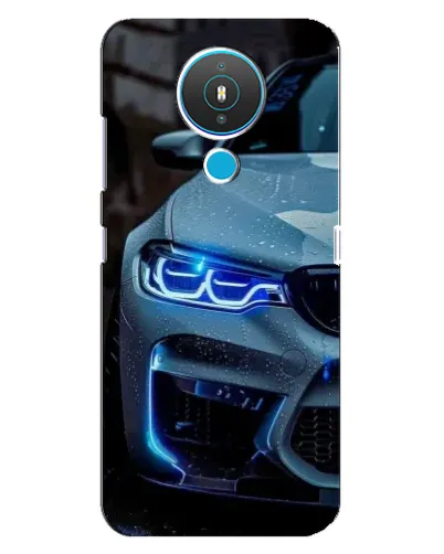 Чехол для Nokia 1.4 с картинкой «Взгляд BMW с синими фарами»
