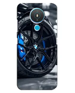 Чехол для Nokia 1.4 с картинкой «Колесо BMW вблизи»
