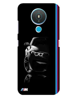 Чехол для Nokia 1.4 с картинкой «Силуэт BMW в темноте»