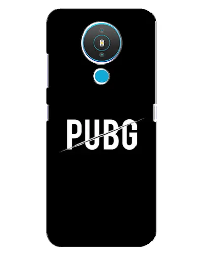 Чехол для Nokia 1.4 с картинкой «PUBG — белый логотип»