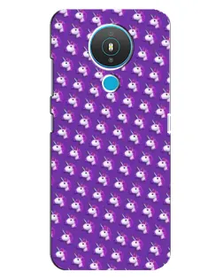 Чехол для Nokia 1.4 с картинкой «Единороги на фиолетовом»
