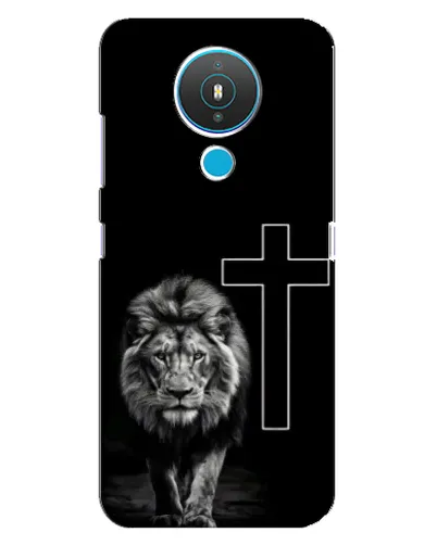 Чехол для Nokia 1.4 с картинкой «Лев и Крест»