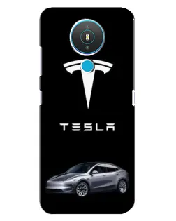 Чехол для Nokia 1.4 с картинкой «Tesla Model Y»