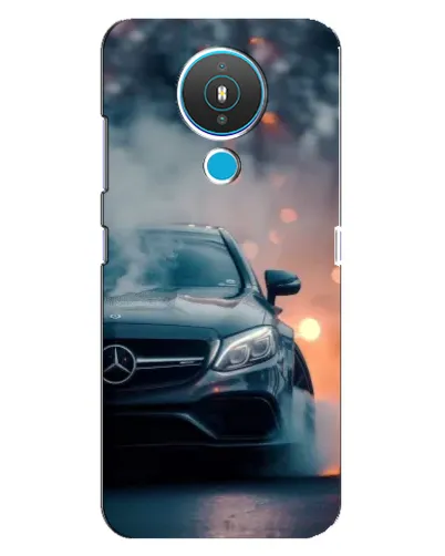 Чехол для Nokia 1.4 с картинкой «Mercedes — ночной город»