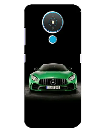 Чехол для Nokia 1.4 с картинкой «Mercedes — неоновый лого»