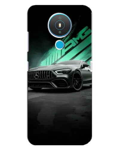 Чехол для Nokia 1.4 с картинкой «Темный Mercedes AMG»