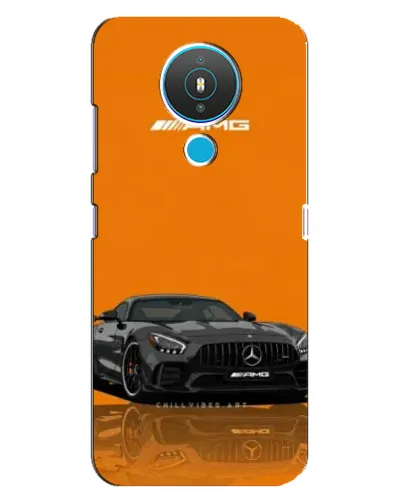 Чехол для Nokia 1.4 с картинкой «Оранжевый Mercedes AMG»