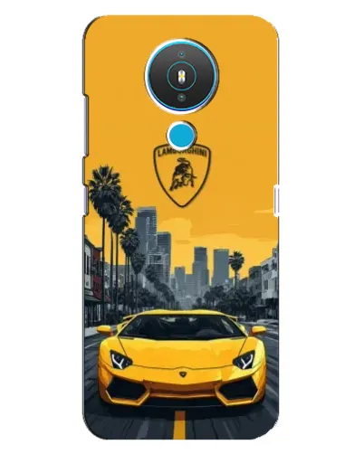 Чехол для Nokia 1.4 с картинкой «Желтый Lamborghini город» Чехол для Nokia 1.4 с картинкой «Желтый Lamborghini город»
