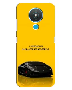 Чехол для Nokia 1.4 с картинкой «Lamborghini Huracan черный»