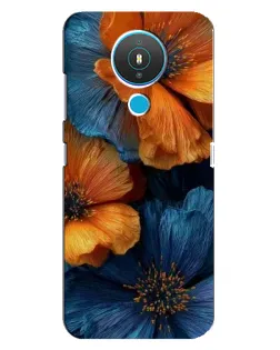 Чехол для Nokia 1.4 с картинкой «Яркая сине-оранжевая флора» Чехол для Nokia 1.4 с картинкой «Яркая сине-оранжевая флора»