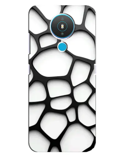 Чехол для Nokia 1.4 с картинкой «Белая объемная сетка»