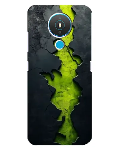 Чехол для Nokia 1.4 с картинкой «Салатовый разлом скалы»