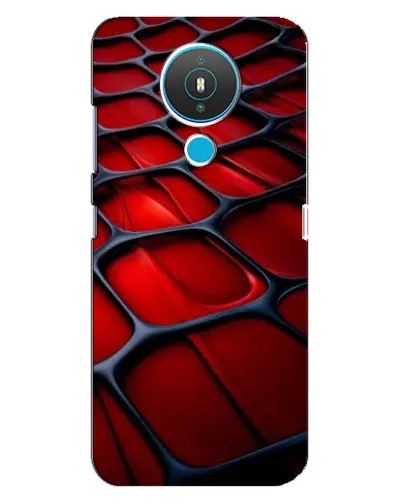 Чехол для Nokia 1.4 с картинкой «Красная глянцевая сетка»