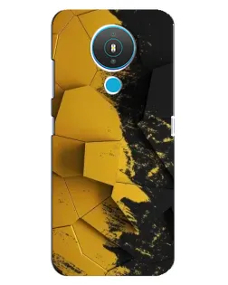 Чехол для Nokia 1.4 с картинкой «Золотые осколки геометрии»