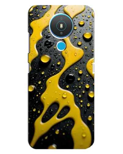 Чехол для Nokia 1.4 с картинкой «Жидкое желтое золото»