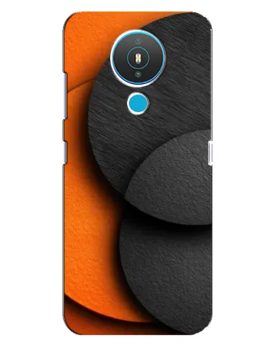 Чехол для Nokia 1.4 с картинкой «Геометрия оранжевых кругов»