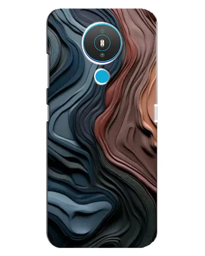 Чехол для Nokia 1.4 с картинкой «Цветные волны каньона»
