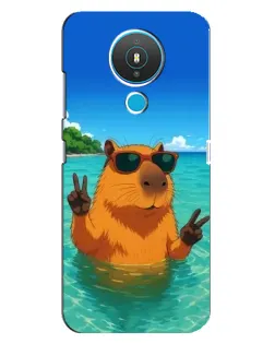 Чехол для Nokia 1.4 с картинкой «Морская капибара»