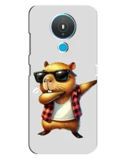 Чехол для Nokia 1.4 с картинкой «Капибара рэпер даб»