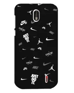 Чохол для Nokia 1 з картинкою «Nike Black Pattern» Чохол для Nokia 1 з картинкою «Nike Black Pattern»