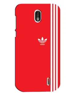 Чехол для Nokia 1 с картинкой «Красный минимализм Adidas»