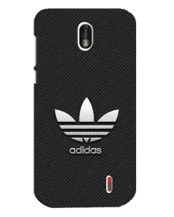 Чехол для Nokia 1 с картинкой «Adidas Карбоновая текстура»