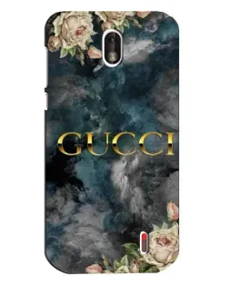Чехол для Nokia 1 с картинкой «Абстрактные цветы Gucci»
