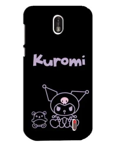 Чехол для Nokia 1 с картинкой «Kuromi — черный минимализм» Чехол для Nokia 1 с картинкой «Kuromi — черный минимализм»