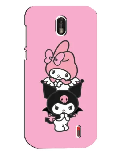 Чехол для Nokia 1 с картинкой «My Melody и Kuromi» Чехол для Nokia 1 с картинкой «My Melody и Kuromi»