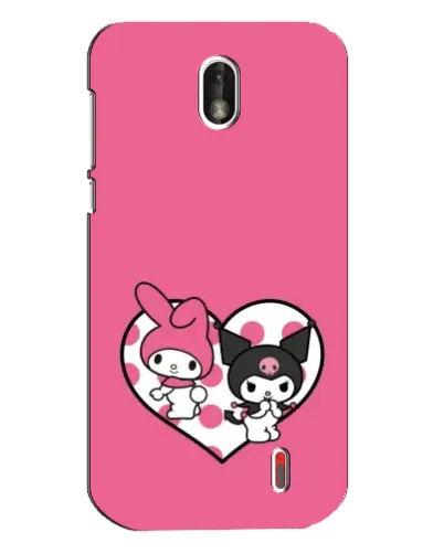 Чехол для Nokia 1 с картинкой «Kuromi и My Melody» Чехол для Nokia 1 с картинкой «Kuromi и My Melody»