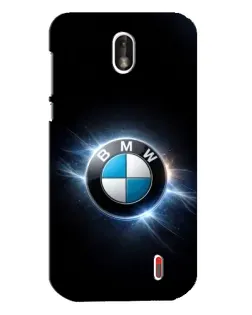 Чехол для Nokia 1 с картинкой «BMW — неоновое сияние»