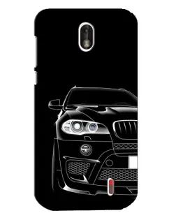 Чехол для Nokia 1 с картинкой «Темный силуэт BMW»