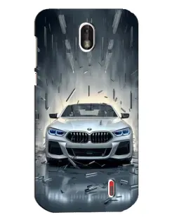 Чехол для Nokia 1 с картинкой «BMW в свете фар»