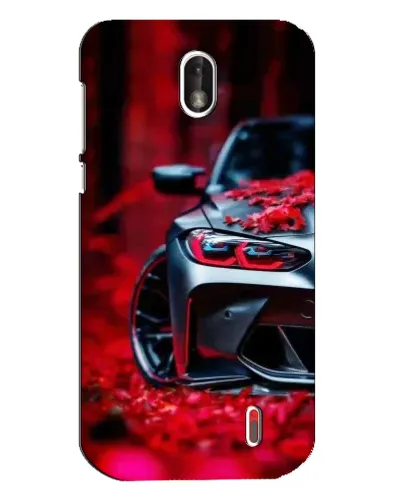 Чехол для Nokia 1 с картинкой «Спортивная BMW и цветы» Чехол для Nokia 1 с картинкой «Спортивная BMW и цветы»