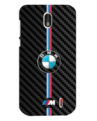 Чехол для Nokia 1 с картинкой «Эмблема BMW и карбон» Чехол для Nokia 1 с картинкой «Эмблема BMW и карбон»