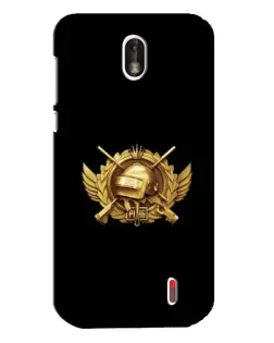 Чехол для Nokia 1 с картинкой «PUBG — оранжевый градиент»