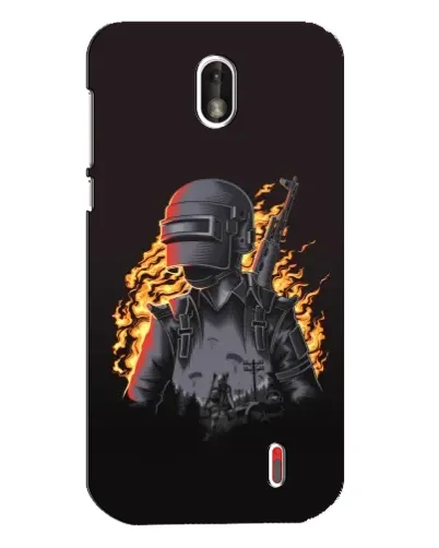 Чехол для Nokia 1 с картинкой «PUBG — огненный силуэт» Чехол для Nokia 1 с картинкой «PUBG — огненный силуэт»
