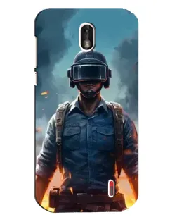 Чехол для Nokia 1 с картинкой «PUBG — реалистичный герой»