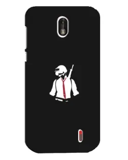 Чехол для Nokia 1 с картинкой «PUBG — силуэт воина»